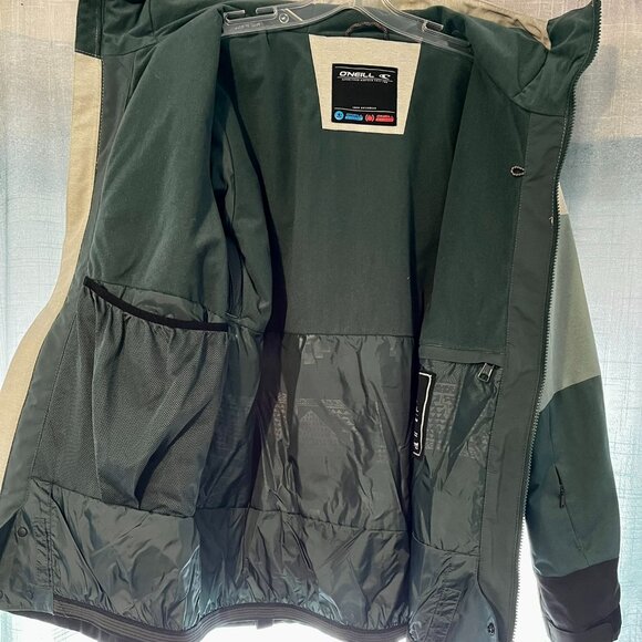O'Neill Hyperdry Firewall Snow Jacket XL Green and Gray - Picture 3 of 9